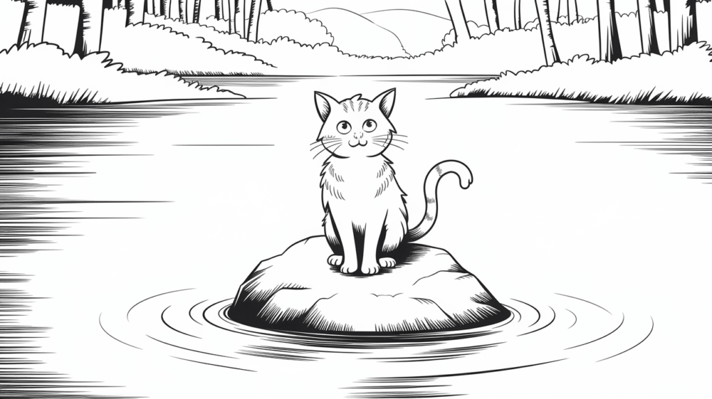 imagem de gato para colorir